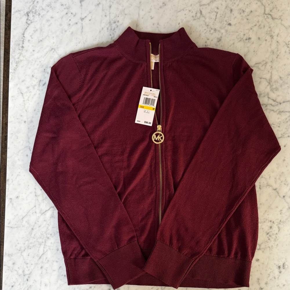 Michael Kors Burgundy Sweater Cardigan